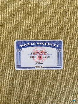 Download USA SSN photolook beige textile background FRONT Photoshop template